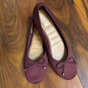Kelly & Katie Sasha Maroon ballet Flats with Bow Accent